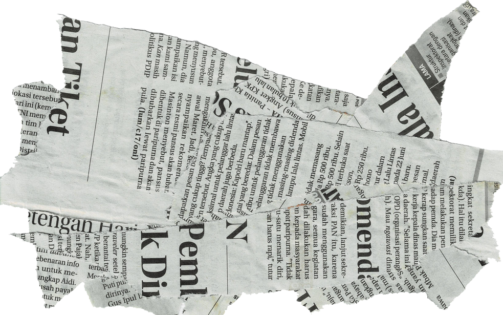 Ripped Newspaper